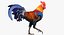 3d rooster rigged