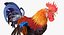 3d rooster rigged
