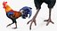 3d rooster rigged