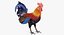 3d rooster rigged