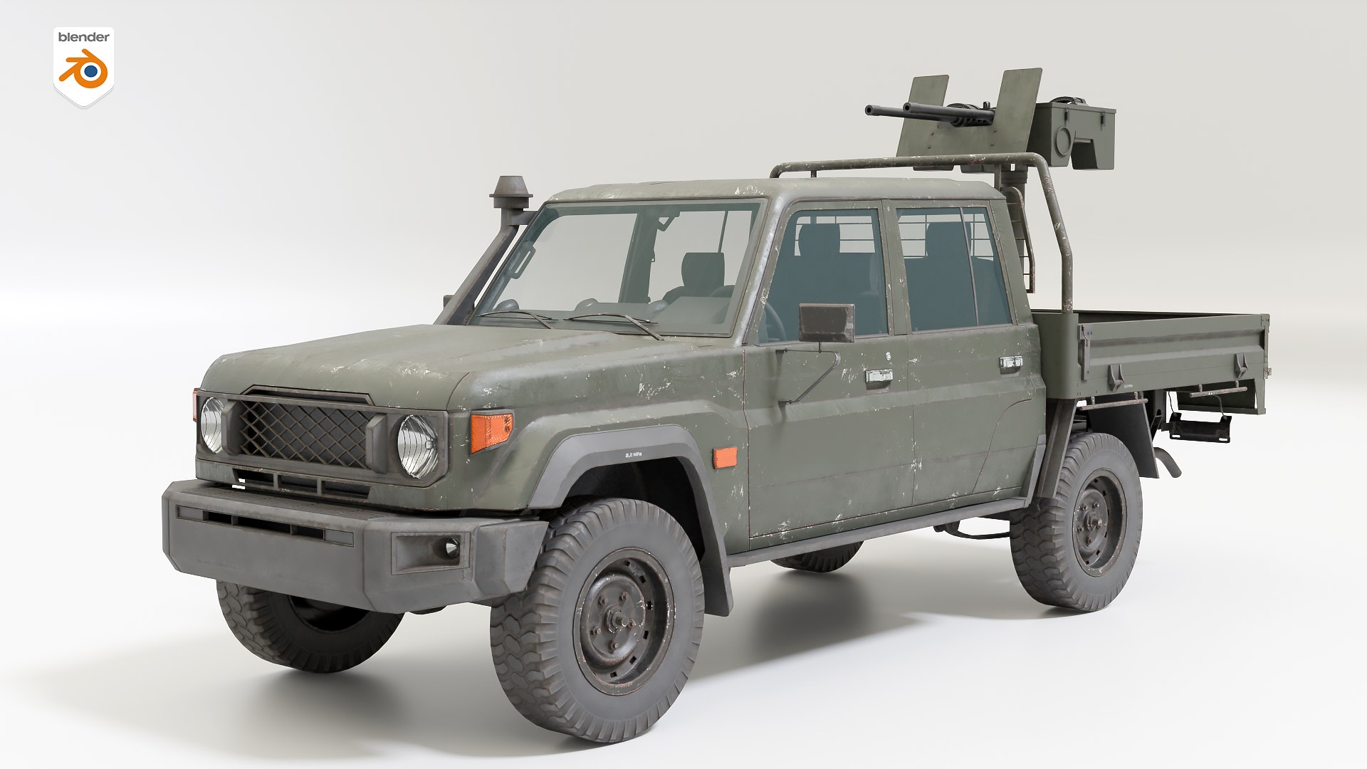 Armed Light Tactical Pickup Truck with Machinegun  Worn- PBR ORM 3D https://p.turbosquid.com/ts-thumb/FB/o3cva5/XR/prws_blender/png/1787674890/1920x1080/fit_q87/1cbe507e8a9e76c0fe08162d833fb453c1aeb78c/prws_blender.jpg