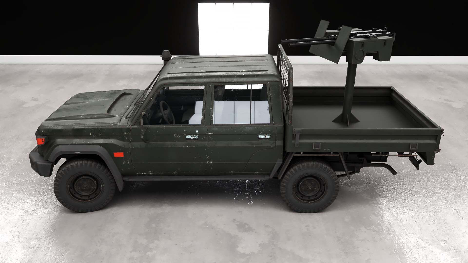 Armed Light Tactical Pickup Truck with Machinegun  Worn- PBR ORM 3D https://p.turbosquid.com/ts-thumb/FB/o3cva5/pJ/prws_used0007/png/1787674902/1920x1080/fit_q87/25e5823413e5e67bc828971ab86297d993448546/prws_used0007.jpg