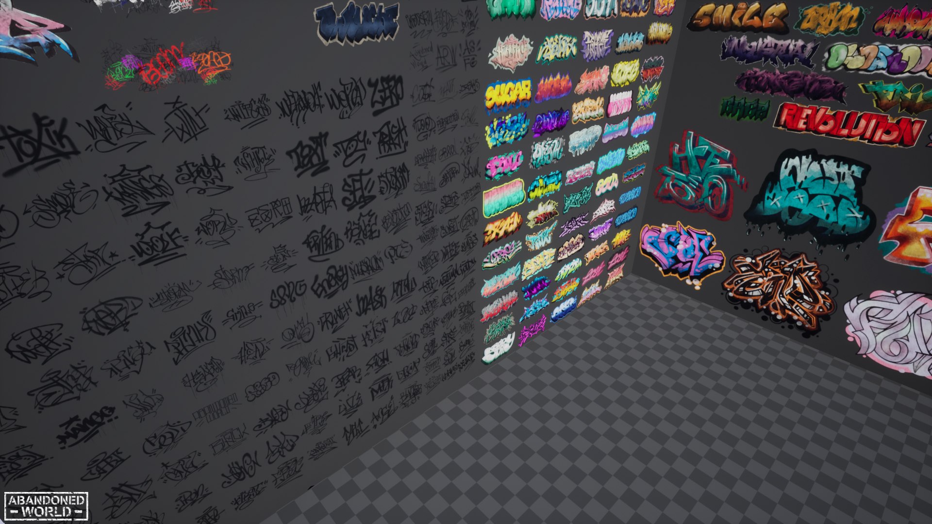 Graffiti Pack Decals 5 in 1 for UE4 and Unity 3D https://p.turbosquid.com/ts-thumb/FB/sHrjwK/HQ/screenshot00001/jpg/1657615188/1920x1080/fit_q87/f56e1a8df8e634d87de7648cd732898842a77527/screenshot00001.jpg