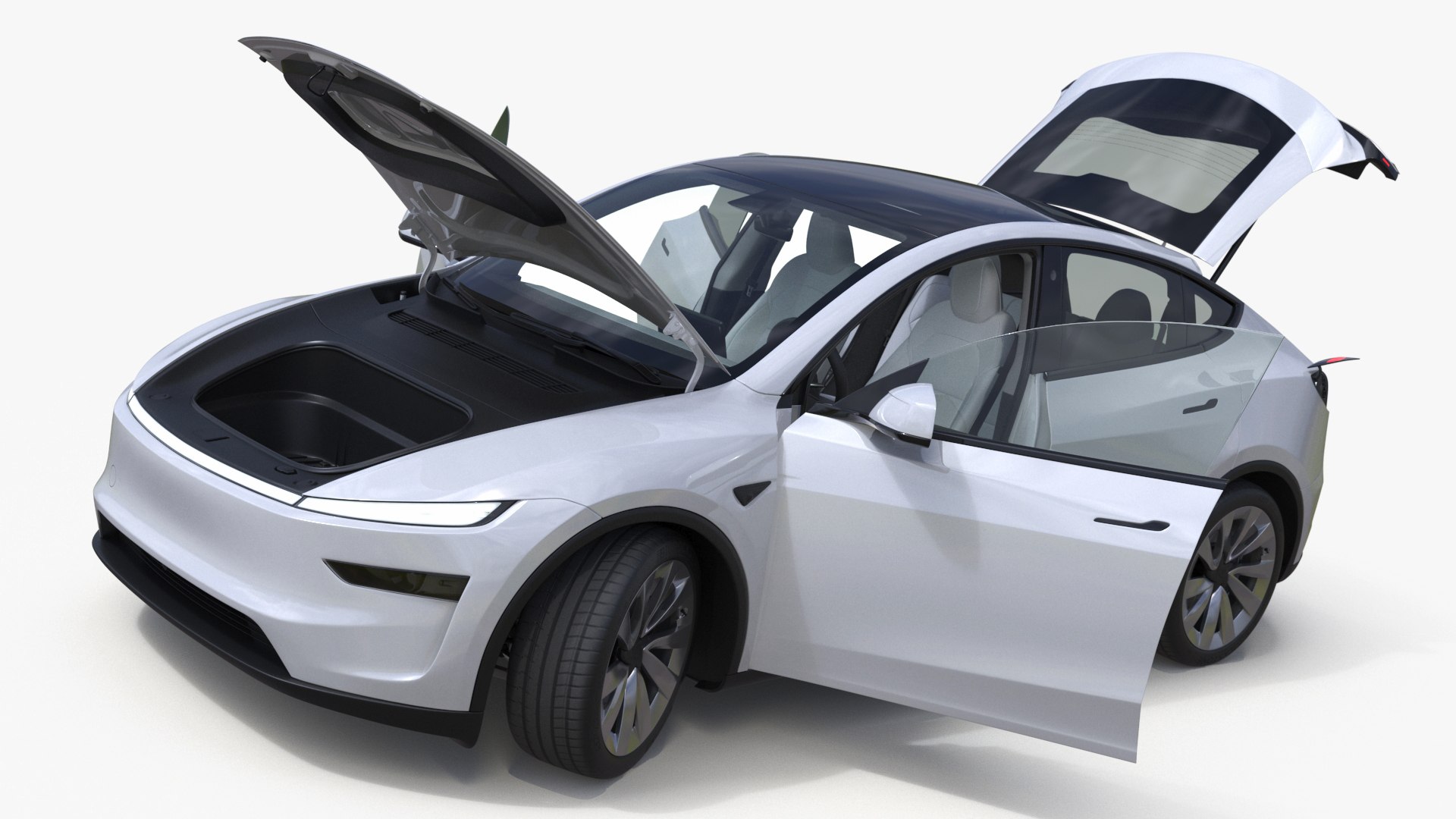 2025 Tesla Model Y Juniper Rigged for Cinema 4D 3D model preview