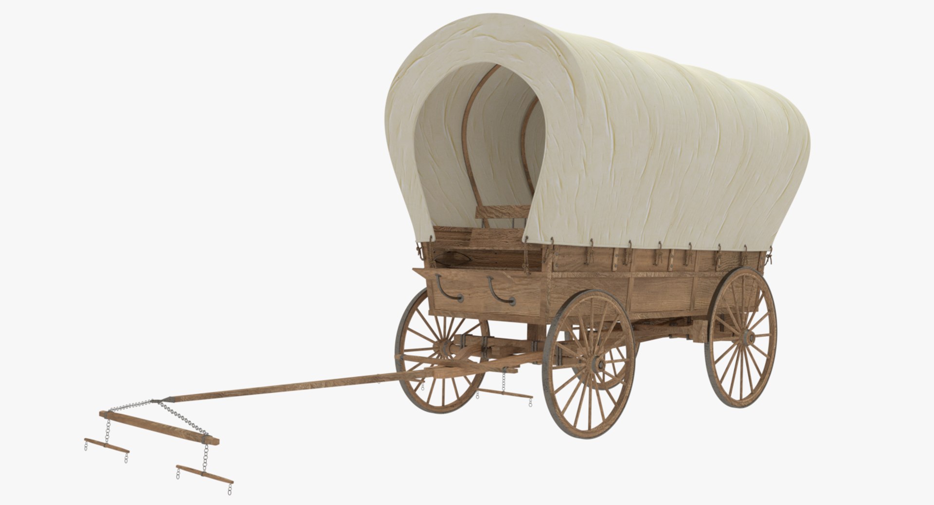 Covered Wagon 3D Model - TurboSquid 1278499