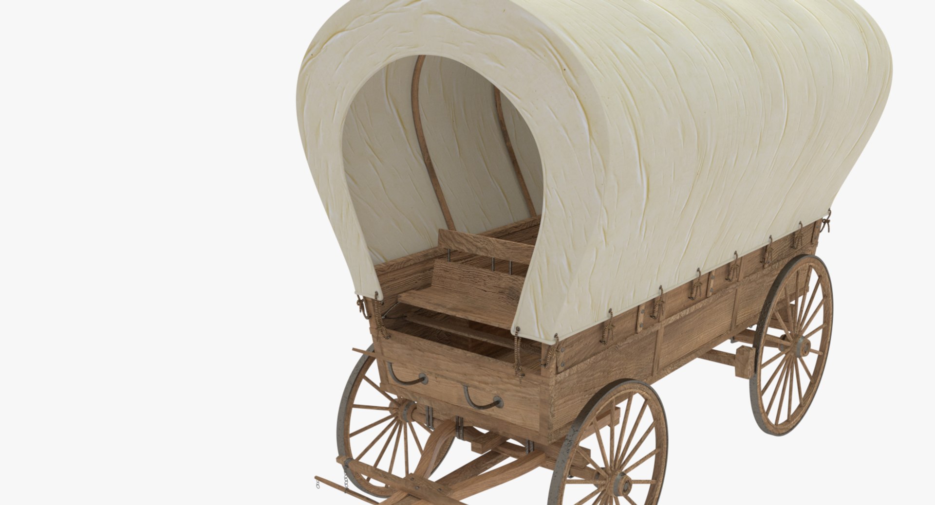 Covered Wagon 3D Model - TurboSquid 1278499