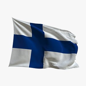 Realistic Animated Flag - Microtexture Rigged - Put your own texture - Def Finland 3D