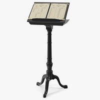 Black Hostess Podium with Menu Mockup