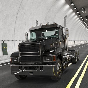 3D model 2025 Straight Truck Black Simplified