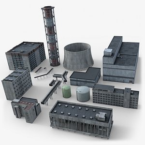 3D Industrial Buildings Collection PBR