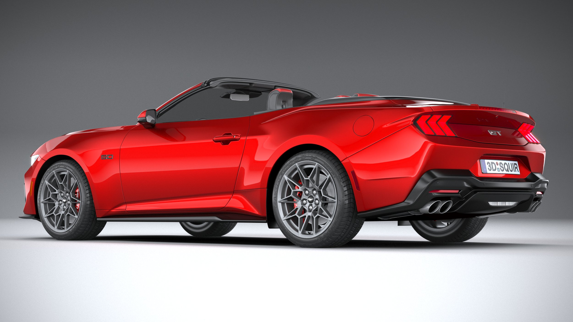  modelo 3d Ford Mustang GT Descapotable 2024 - TurboSquid 1982796 Illustration 