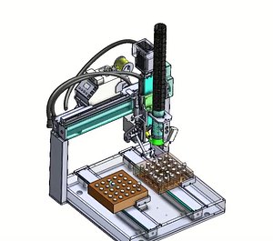 4-Axis Automatic Soldering Robot Machine for PCB and Electronics Assembly 3D CAD Model 3D model