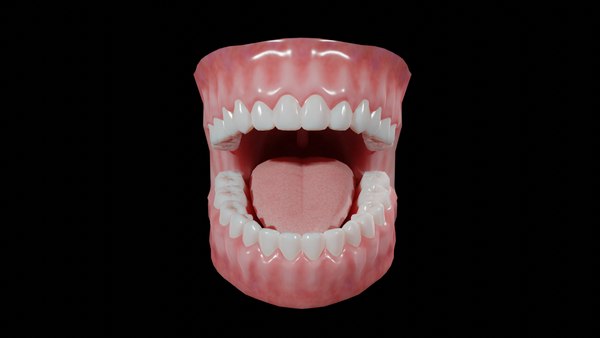 Human Mouth For Characters Low-poly Model - Turbosquid 1817481