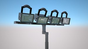 Stadium Flood Lights - Lighting for sports pitches or other - VR LOW POLY