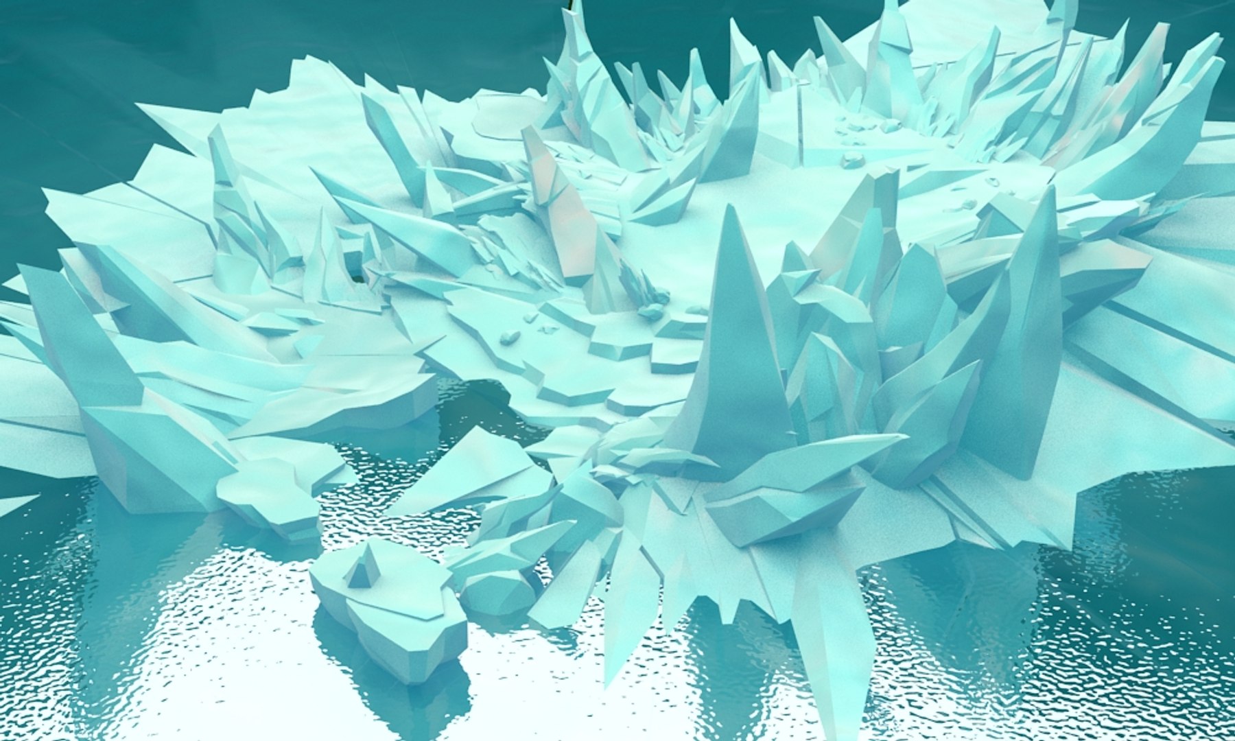 Cartoon Iceberg Ice Cave 3D Model - TurboSquid 1560677