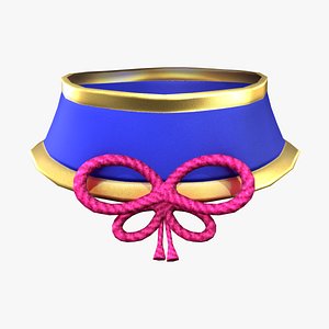 Asian Choker Necklace Necktie Neckpiece 3D