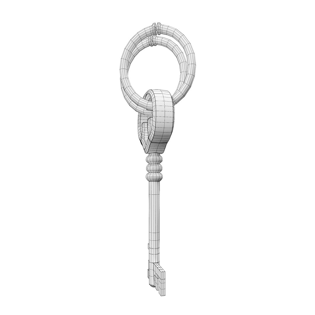 Treasure key dark metal 3D model - TurboSquid 1982386