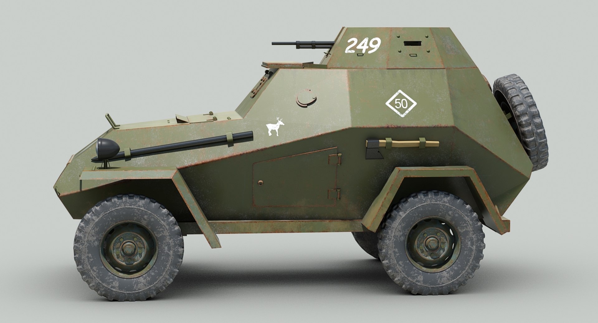 3D Ww2 Ba 64 Armored Car Model - TurboSquid 1206160