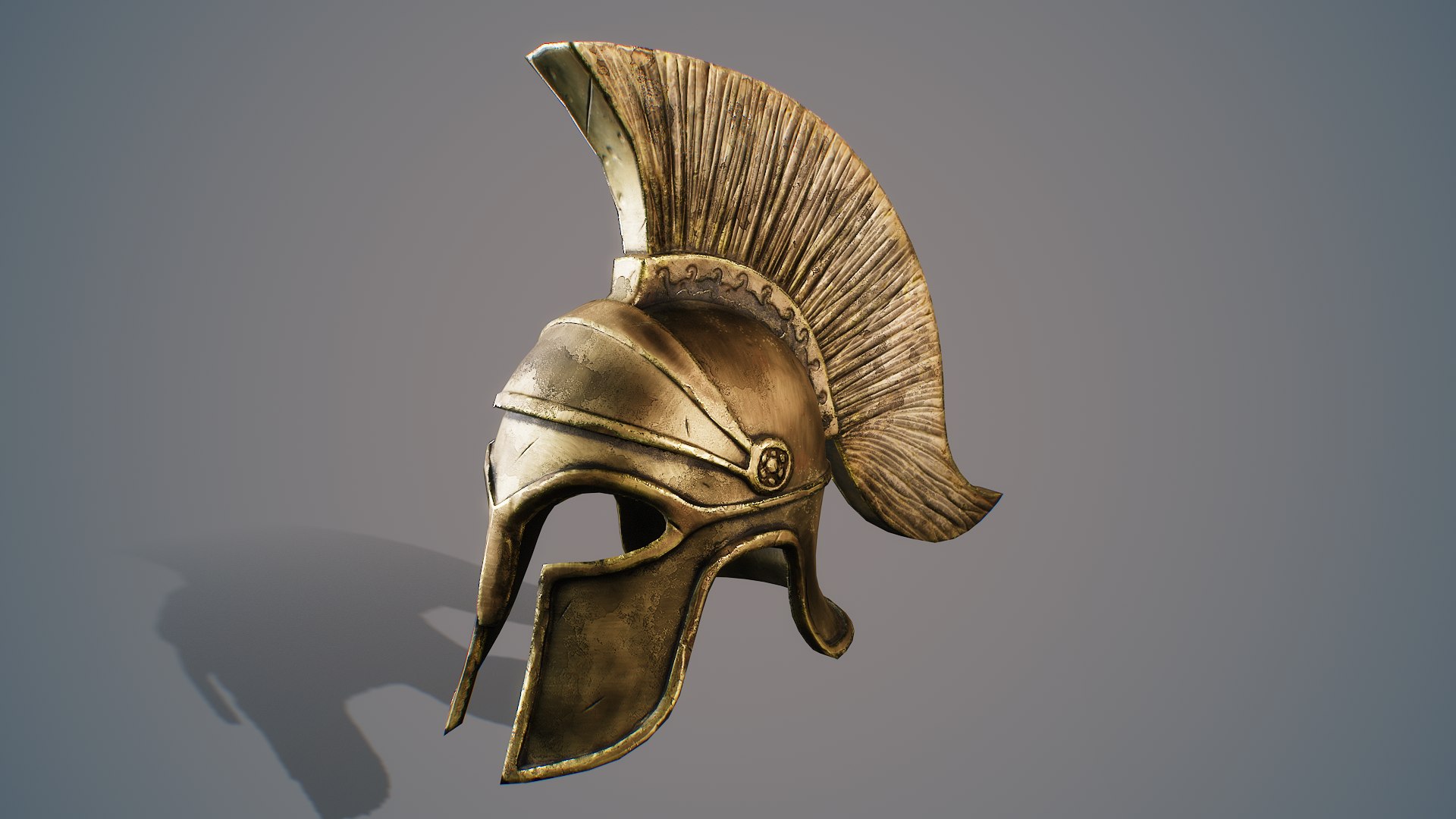 3D Ancient Greek Spartan Helmet Model - TurboSquid 2131355, image size:1920x1080