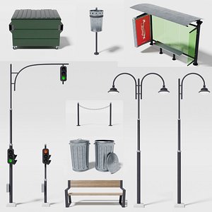 3D Street Props Pack v3