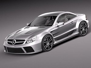 3ds max mercedes amg black sl