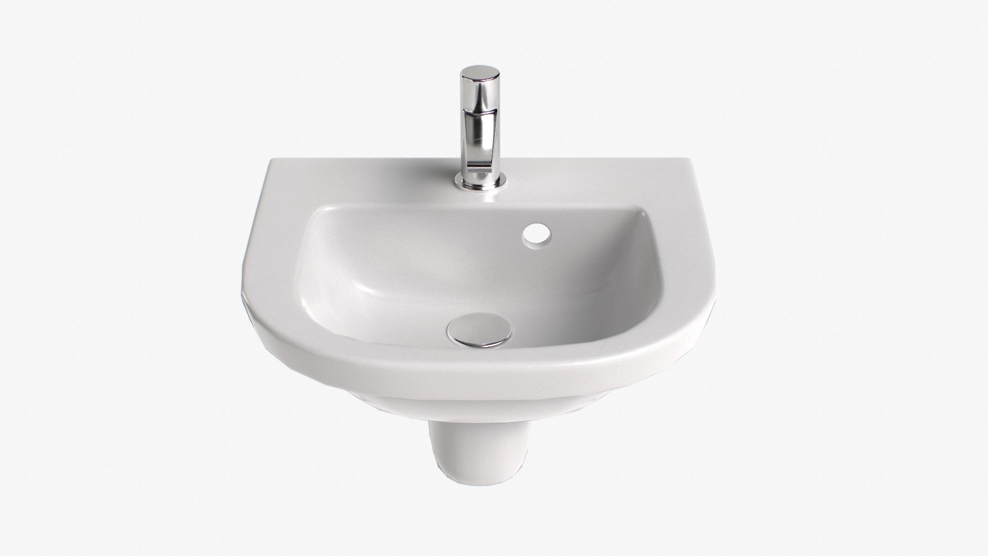 3D Basin Tap white ceramic - TurboSquid 1863052