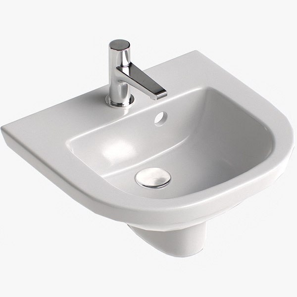 3D Basin Tap white ceramic - TurboSquid 1863052
