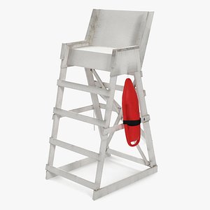 Beach Lifeguard Chair 3D model