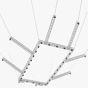 Suspended Truss Lighting System 3D model