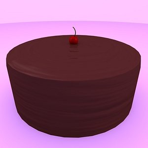 chocolate cake 3d model
