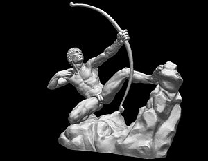 hercules arrow sculpture 3D model