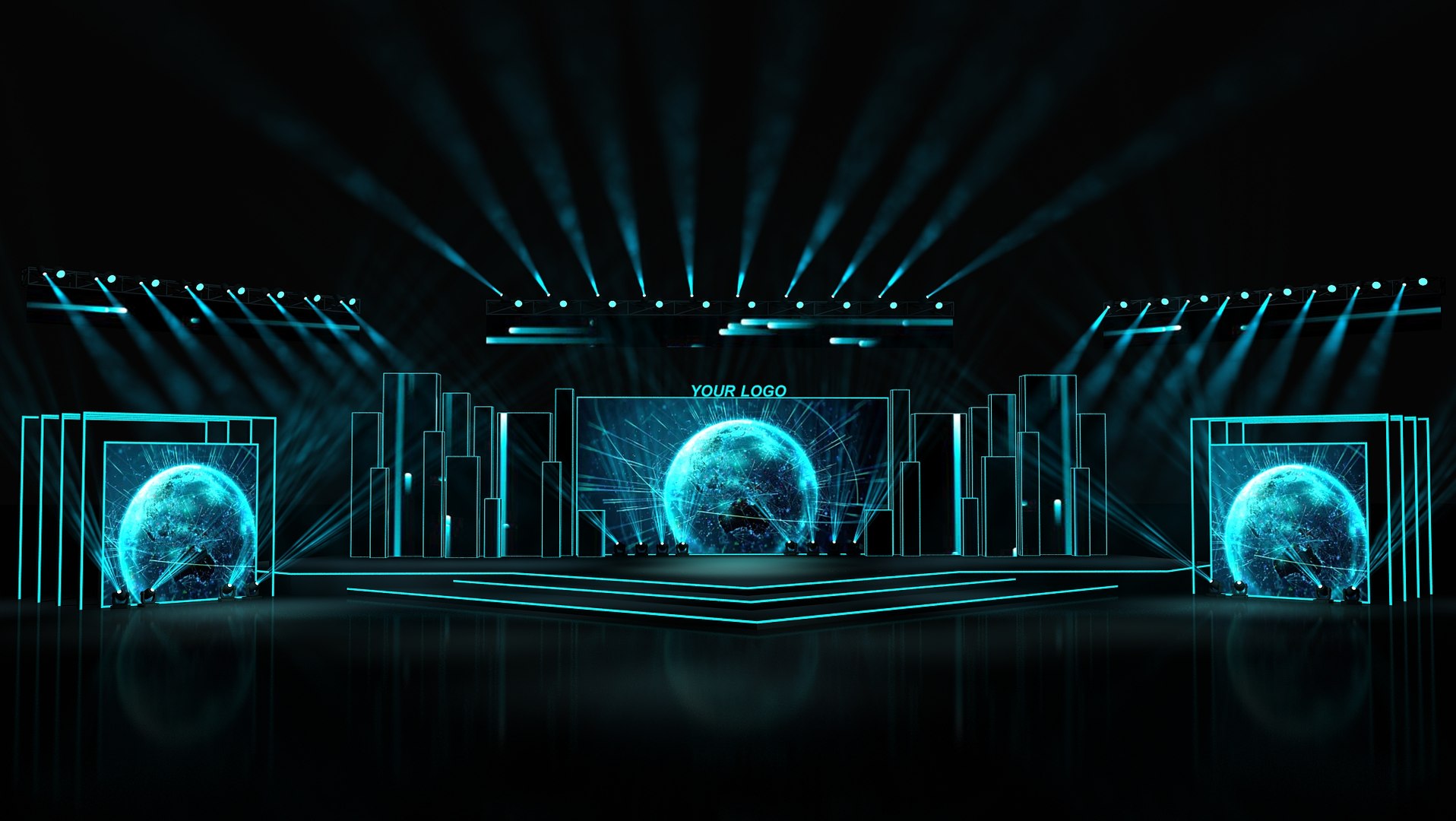 3D Model Virtual Event Stage - TurboSquid 2192693