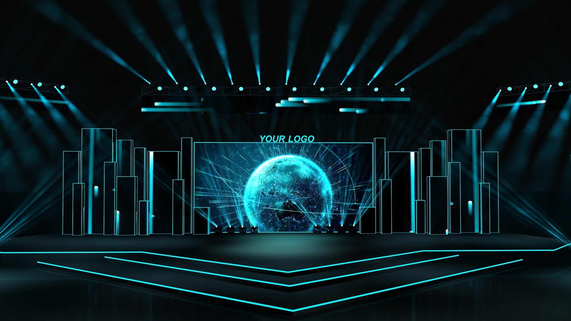 3D Model Virtual Event Stage - TurboSquid 2192693