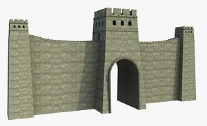 Medieval Castle Wall Towers