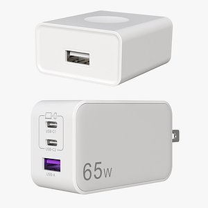 2 USB Power Adapters US 3D model