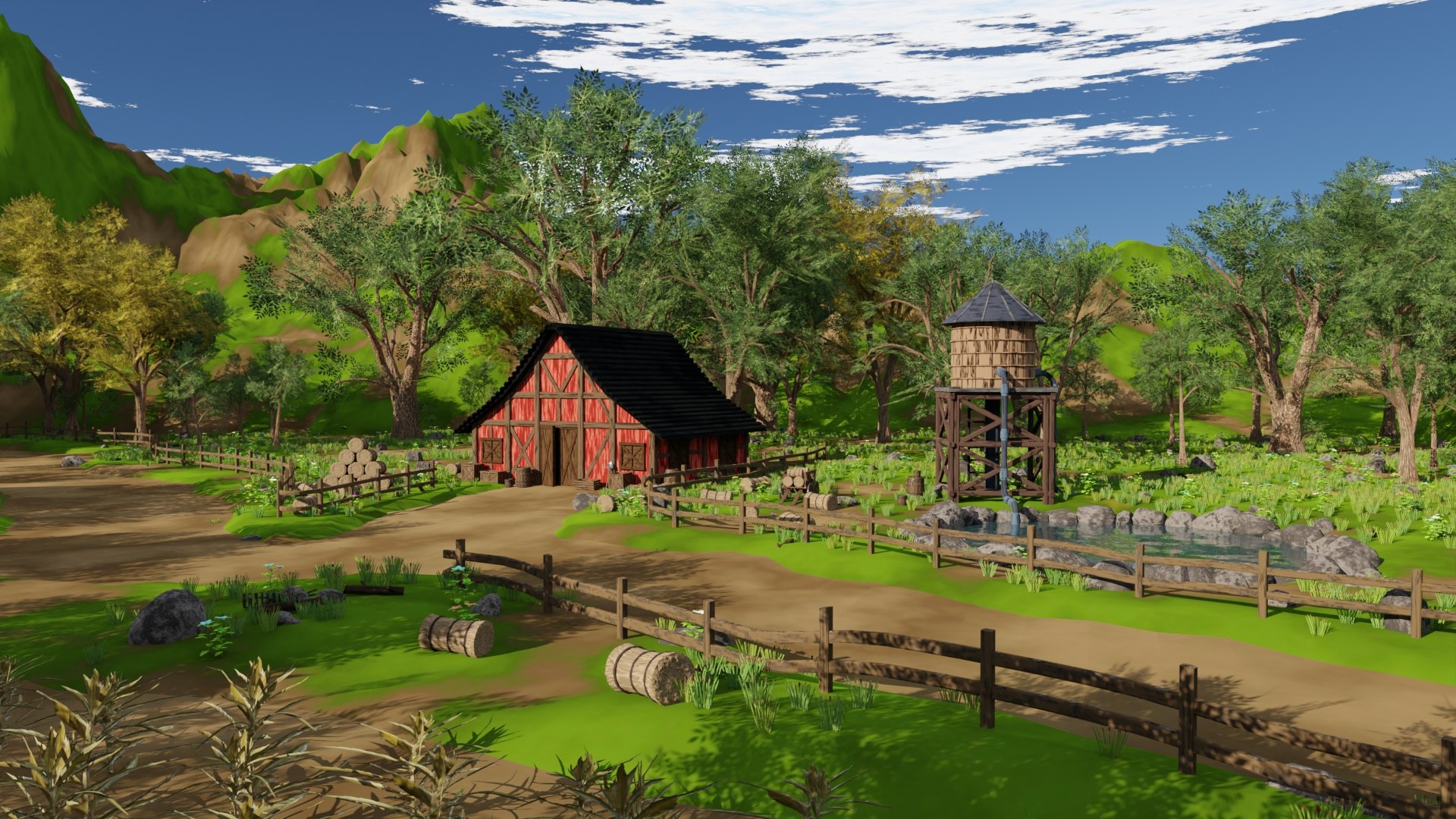 3D Model Farm Field - TurboSquid 2155568