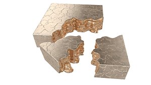 3D Based Upon fragmented crack coffee table model