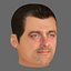 Cabeza de Ray Stevenson: cabeza de baja poli para juego