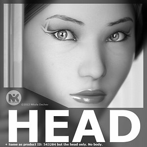 3d model realistic female mei 2head