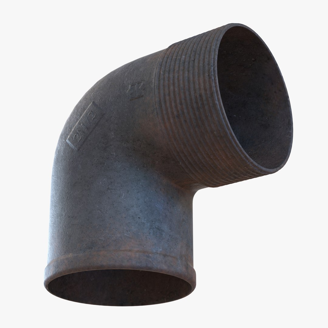 Iron Pipe Elbow 3D Model 3D model preview