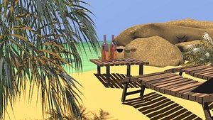 sea beach 3D model