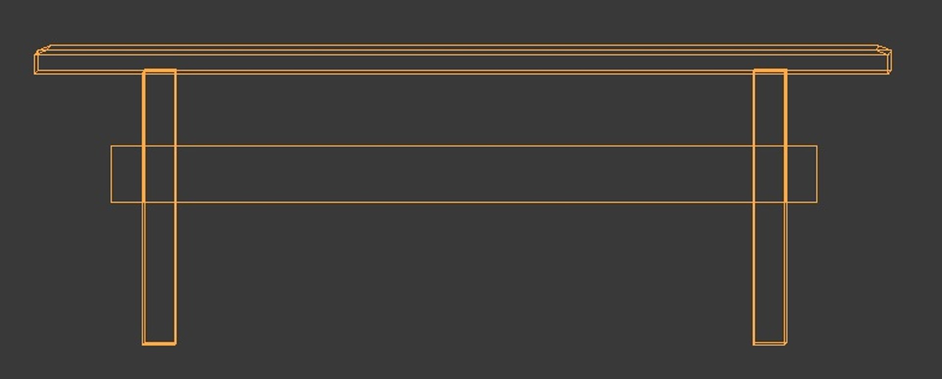 Bench model - TurboSquid 1377434