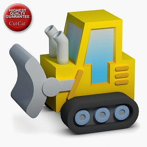 3d construction icons 02 bulldozer