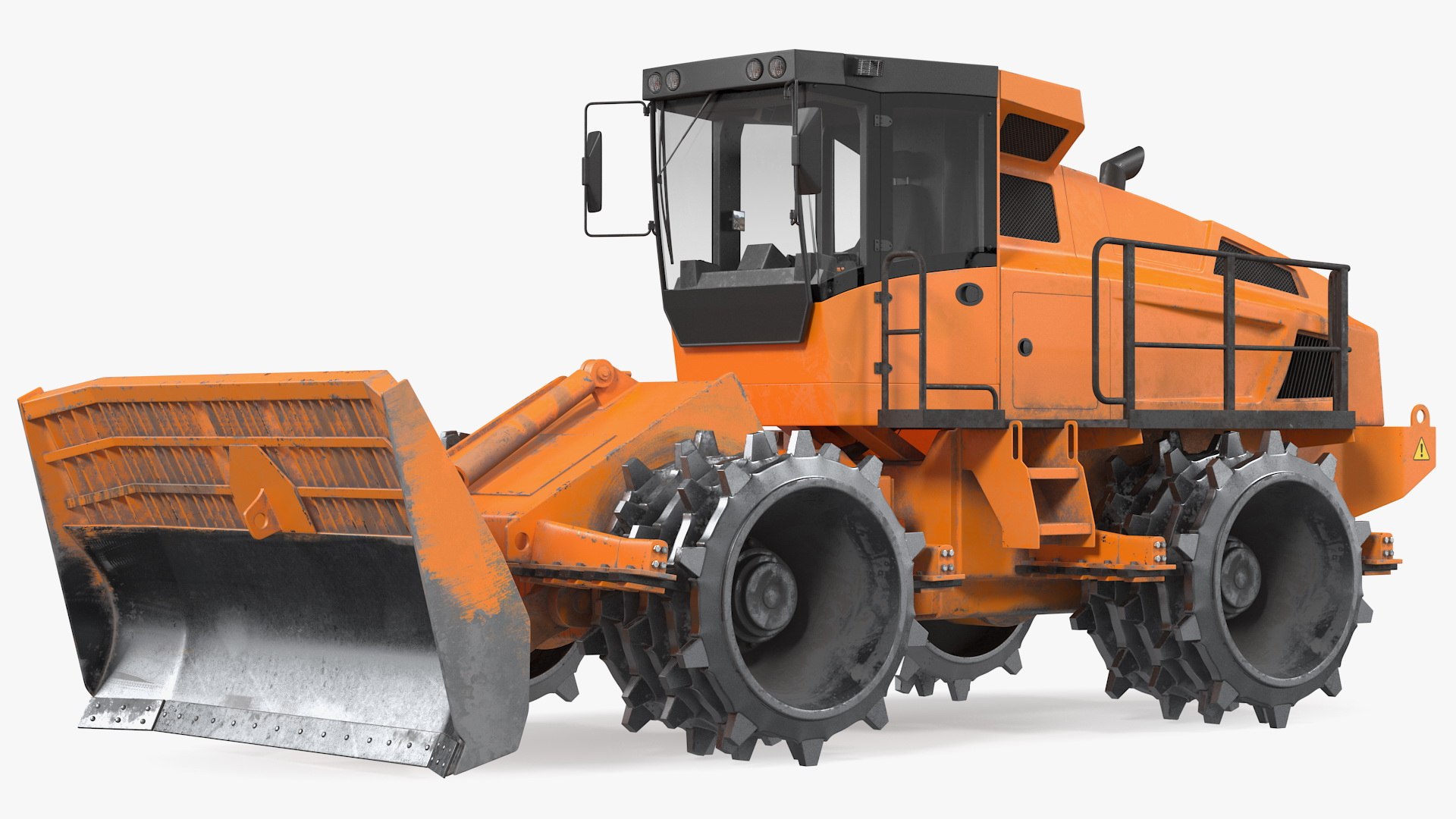 Landfill Waste Compactor Dusty 3D model preview