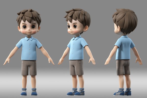 Cartoon boy man people 3D model - TurboSquid 1579232