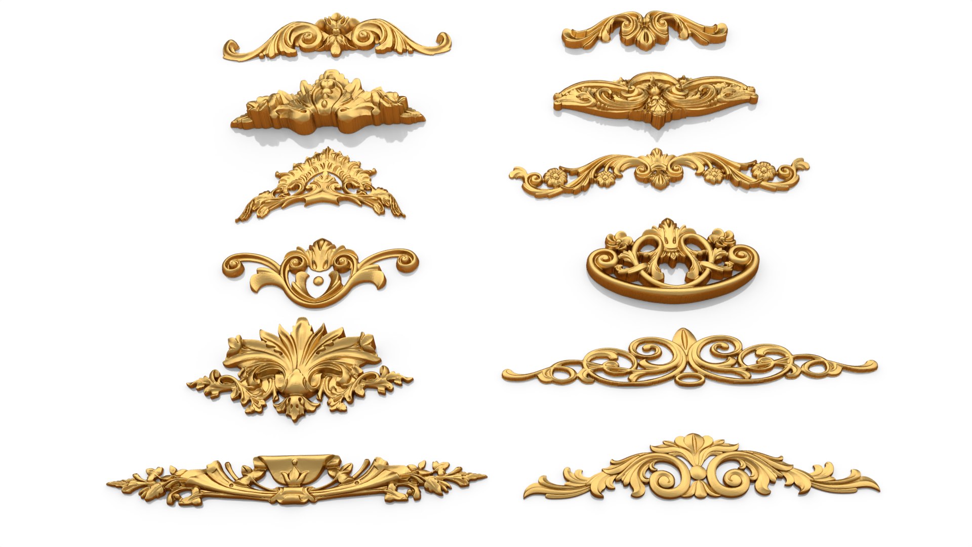 3d 3d Acanthus Leaves Collection 13 - Turbosquid 1870893