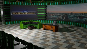 3D model Talk Show TV Studio