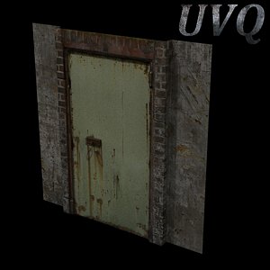 3ds max metal door wall