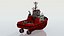 3D Fire Tug Boat