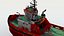 3D Fire Tug Boat